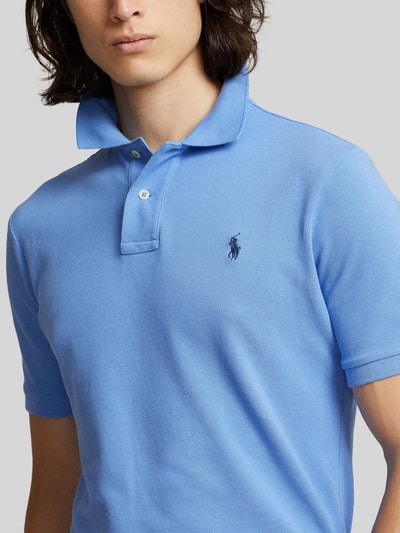 Polo Ralph Lauren Slim Fit Poloshirt aus reiner Baumwolle Bleu 3