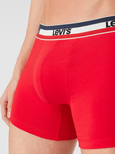 Levi's® Obcisłe bokserki z elastycznym pasem z logo Czerwony 3