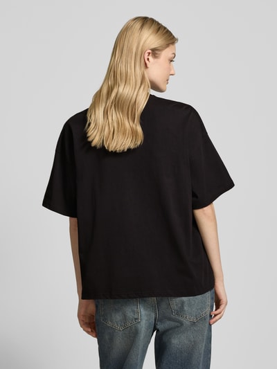 Pegador Oversized T-shirt met labelprint, model 'BRACY' Zwart - 5