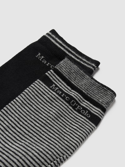 Marc O'Polo Socken mit Label-Detail im 2er-Pack Modell 'Helena' Black 2