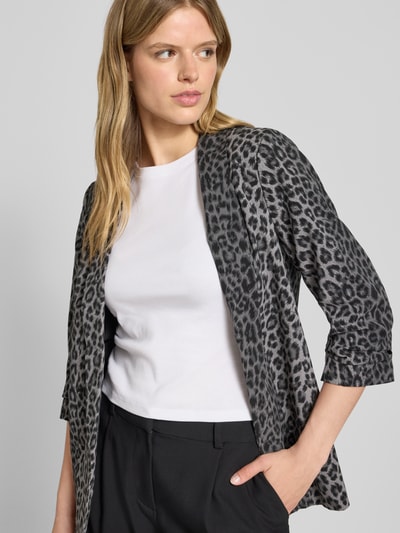 Pieces Regular Fit Blazer mit 3/4-Arm Modell 'BOSELLA' Dunkelgrau 3