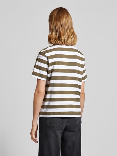 Selected Femme T-shirt met ronde hals, model 'ESSENTIAL' Olijfgroen - 5