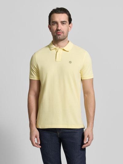 MCNEAL Slim Fit poloshirt met logo-stitching Lichtgeel - 4