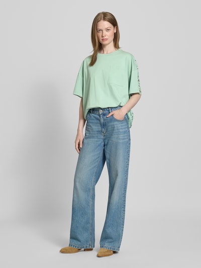 Essentiel Antwerp Loose Fit T-Shirt aus reiner Baumwolle Tuerkis 1