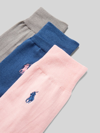 Polo Ralph Lauren Underwear Sokken met labelstitching in een set van 3 paar Rosé - 2