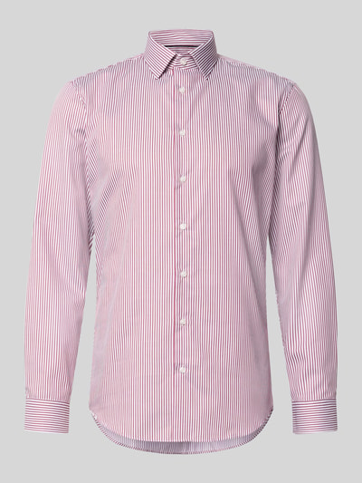 Produktfoto, Slim Fit Business-Hemd mit Kentkragen von Jake*s aus Reine Baumwolle mit Knopfleiste, Sportmanschetten, abgerundetem Saum.