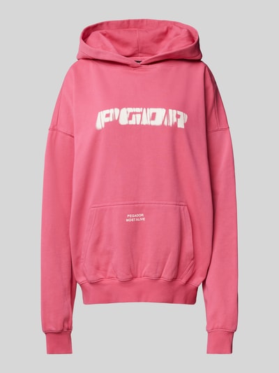 Pegador Oversized Hoodie mit Label- und Statement-Print Modell 'SUTA' Pink 2