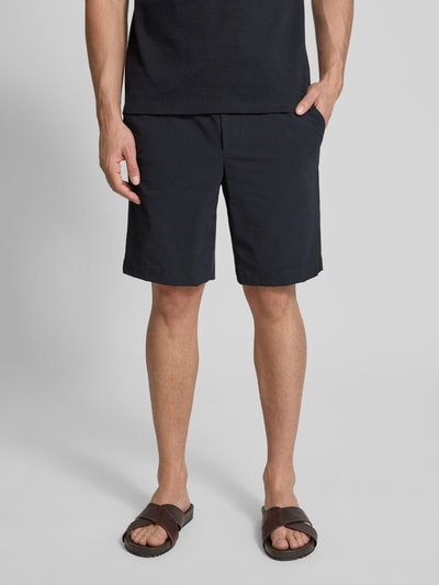 Strellson Szorty o kroju regular fit z fakturowanym wzorem model ‘Kaji’ Granatowy 4