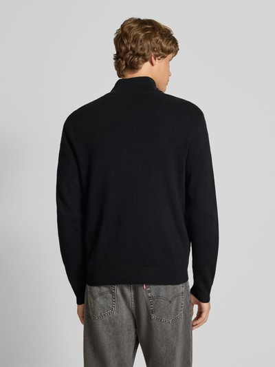JACK & JONES Strickjacke mit Steppnähten und Stehkragen BLACK 5
