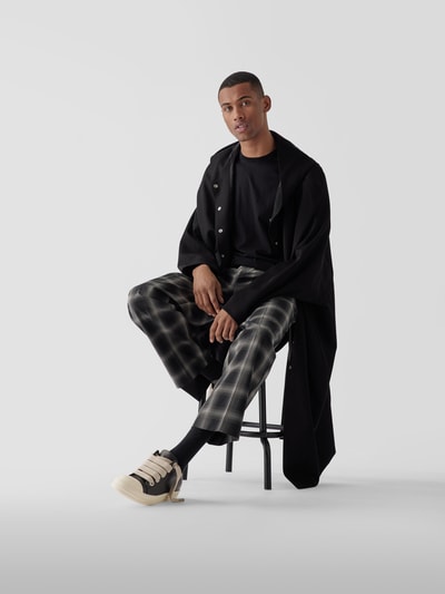 Rick Owens Sneaker aus Leder Schwarz 1