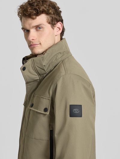 Tom Tailor Regular Fit Parka mit Webpelz-Kapuzenfutter Oliv 3