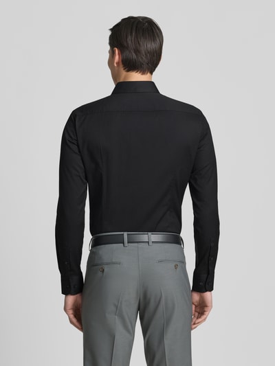 BOSS Slim Fit Businesshemd aus reiner Baumwolle Modell 'H-HANK-SP' Black 5