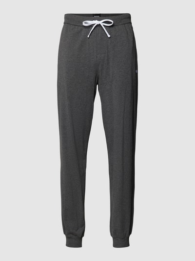 BOSS Sweatpants mit Label-Stitching Anthrazit Melange 2
