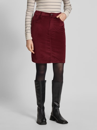 s.Oliver RED LABEL Ausgestellter Mini-Rock in Cord-Optik Bordeaux 4