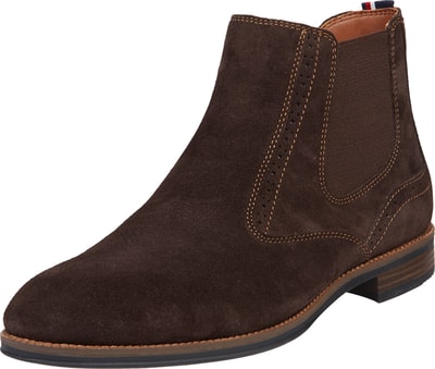 Tommy Hilfiger Chelsea Boots aus echtem Veloursleder Dunkelbraun 6