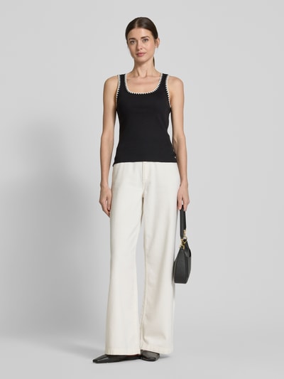 Vero Moda Slim Fit Tank Top mit Rundhalsausschnitt Modell 'VIOLA' Black 1