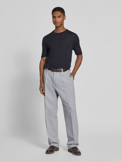 HUGO Modern Fit Anzughose mit Baumwoll und Leinen Anteil Hellblau 1