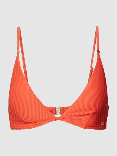 TOMMY HILFIGER Top bikini z detalem z logo Koralowy 2