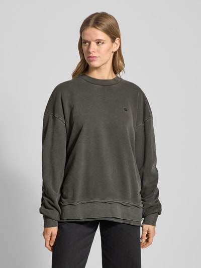 G-Star Raw Oversized sweatshirt met ribboorden Grafiet - 4