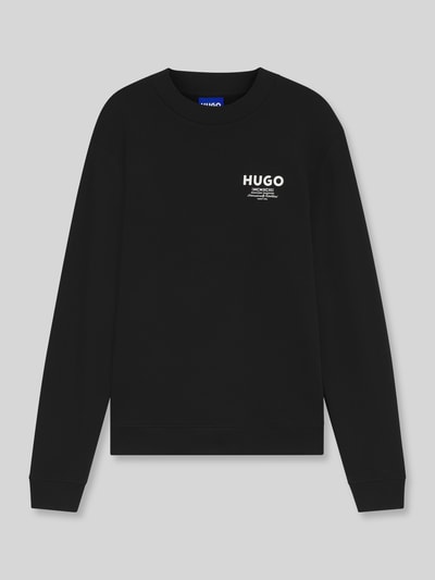 HUGO Blue Regular Fit Sweatshirt aus reiner Baumwolle Modell 'Nespon' BLACK 2