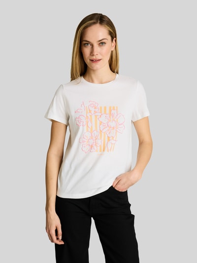 Tom Tailor Regular Fit T-Shirt aus reiner Baumwolle Weiss 4