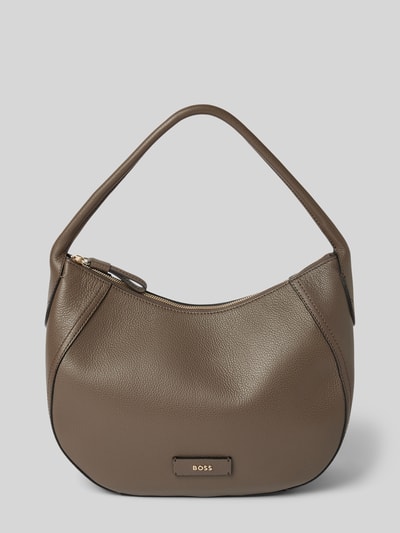 BOSS Handtasche mit Label-Detail Modell 'Lenah' Taupe 2