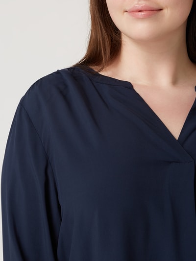 Tom Tailor Plus PLUS SIZE blouseshirt met tuniekkraag Marineblauw - 3