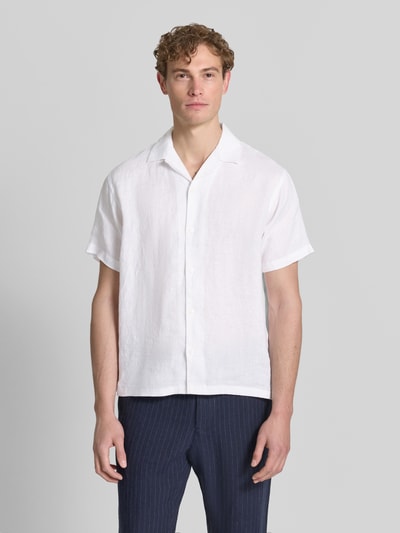 JACK & JONES Premium Regular Fit Leinenhemd Modell 'LAWRENCE' Weiss 4