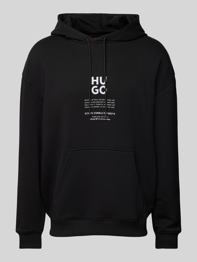 HUGO Hoodie mit Label-Print Modell 'Dflohood' Black 1