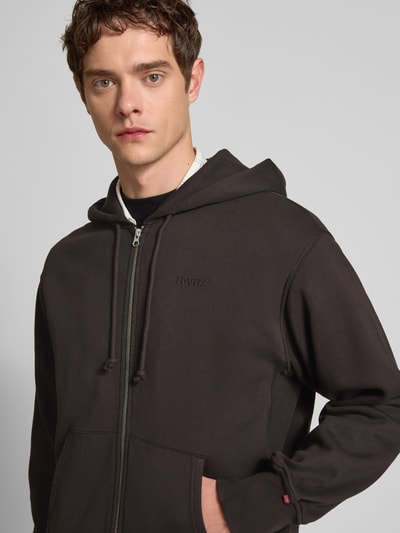 Levi's® Bluza rozpinana o kroju relaxed fit z wyhaftowanym logo Czarny 3