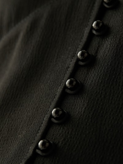 Custommade Knielanges Kleid aus Viskose Schwarz 6