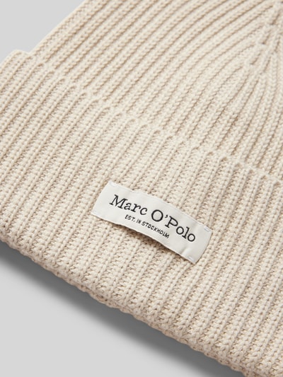 Marc O'Polo Beanie van puur katoen met brede omslag Offwhite - 2