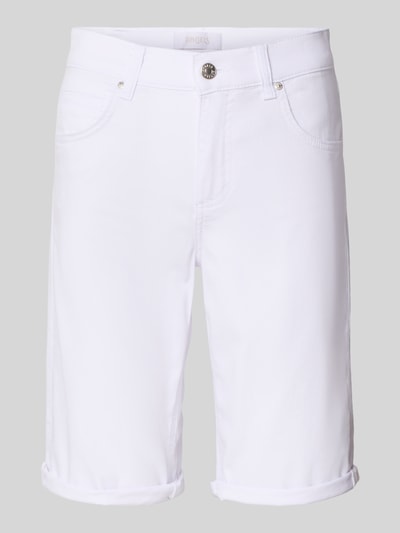 Angels Regular Fit Bermudas aus Denim mit Umschlag Weiss 2