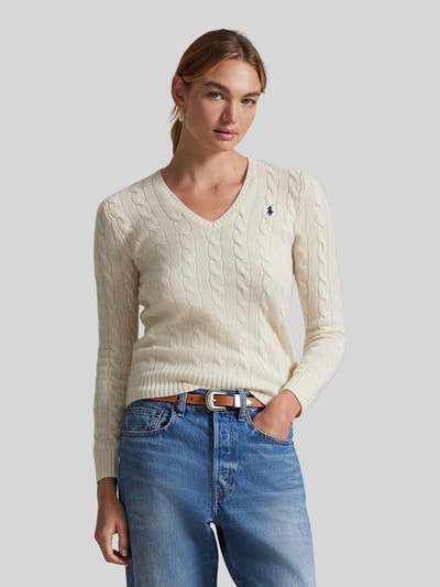Polo Ralph Lauren Regular Fit Pullover aus Woll-Mix mit Kaschmir-Anteil Offwhite 4