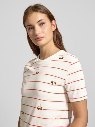 Only Regular fit T-shirt met motiefprint, model 'KITA' Offwhite - 3