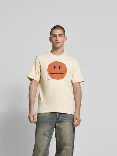 Wood Wood T-shirt met motiefprint Zand - 4