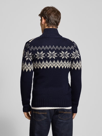 Dale of Norway Gebreide pullover met opstaande kraag Marineblauw - 5