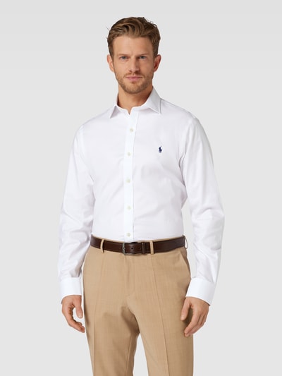 Polo Ralph Lauren Koszula biznesowa o kroju slim fit z kołnierzykiem typu kent Biały 4