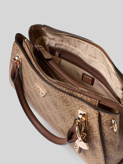 Guess Satchel bag met labeldetail, model 'NOELLE' Lichtbruin - 5