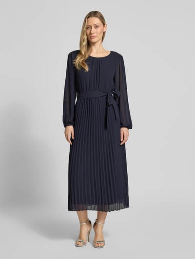 s.Oliver BLACK LABEL Tailliertes Freizeitkleid mit Taillengürtel zum Binden Marine 4