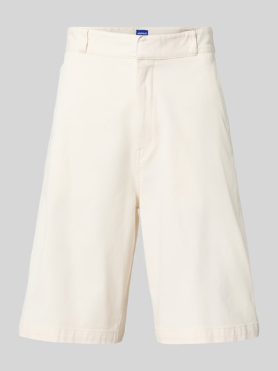 Hugo Blue Baggy Fit Bermudas mit Eingrifftaschen Modell 'Damo' Offwhite 2