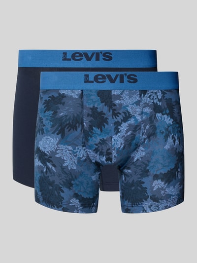 Levi's® Trunks mit Logo-Stitching Modell 'Woods' im 2er-Pack Marine 1