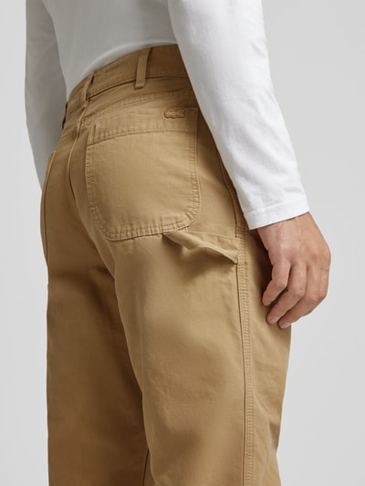 Lacoste Straight leg broek met achterzakken Beige - 3