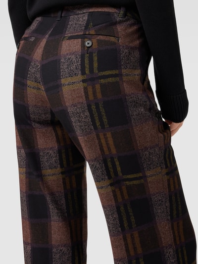 Christian Berg Woman Stoffen broek met all-over motief Donkerbruin - 3