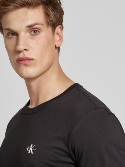 Calvin Klein Jeans T-shirt met labelprint in een set van 2 stuks Wit - 3