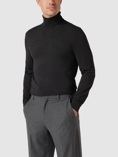 MCNEAL Longsleeve mit geripptem Rollkragen Dunkelgrau meliert 4