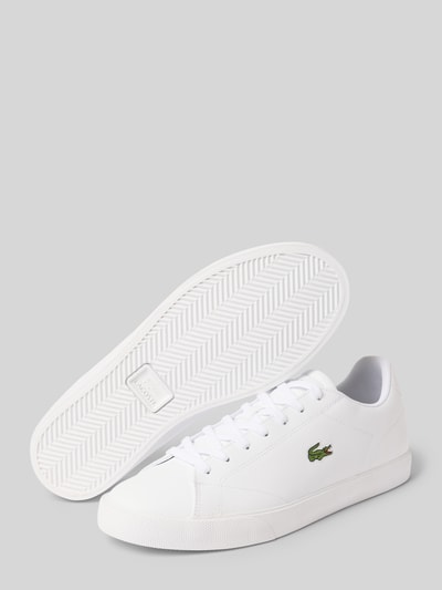Lacoste Sneakersy niskie z mieszanki skóry Biały 4