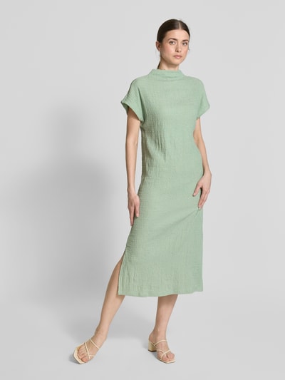 Tom Tailor Denim Fließendes Midi-Kleid mit Stehkragen Schilf 1