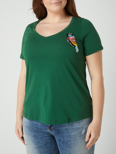 Junarose PLUS SIZE T-Shirt aus Organic Cotton Modell 'Birdy Roxy' Gruen 4