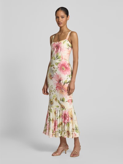 Guess Maxikleid mit Karree-Ausschnitt Modell 'FLEUR' Ecru 1